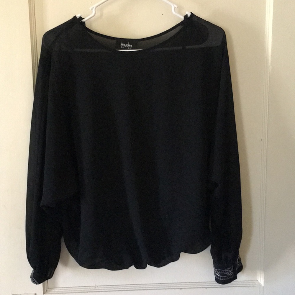 Flowy black dress shirt
